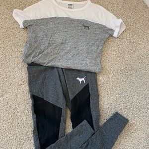 PINK Shirt and Leggings Set